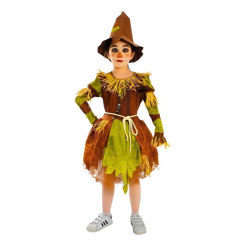 Disfraz Espantapájaros Traje Infantil Unisex Halloween Marrón 5-6
