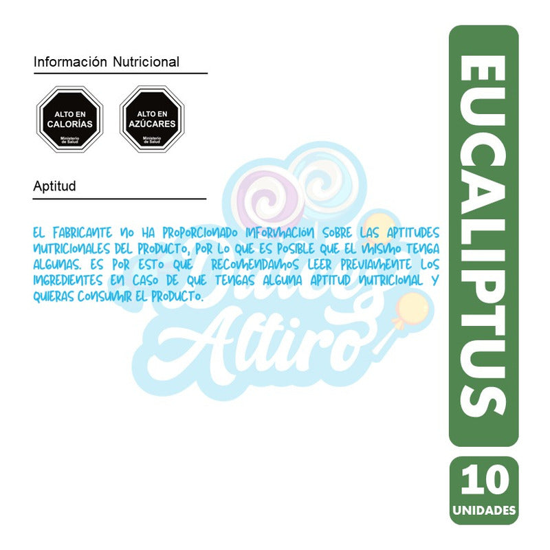 Gomitas Eucaliptus Menthol, De Fruna - Pack De 10 Unidades.
