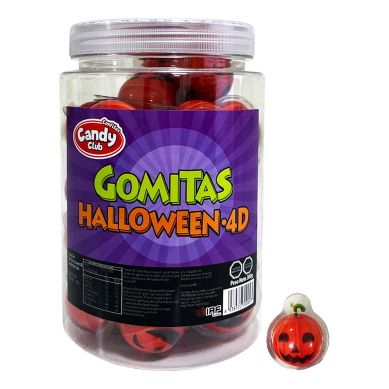 Gomitas 4d Halloween En Forma De Calabazas - Contiene 30 Uni