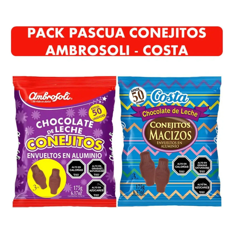 Pack Pascua - Bolsa De Conejitos Costa + Conejitos Ambrosoli