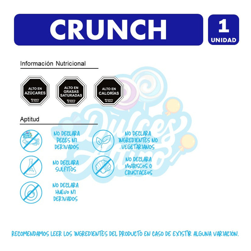 Chocolate Crunch De Nestlé, Chocolate De Leche (tableta 80g)