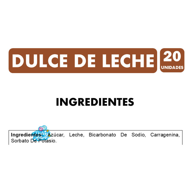 Manjar - Dulce De Leche Mini Para Colación (malla Con 20 Un)