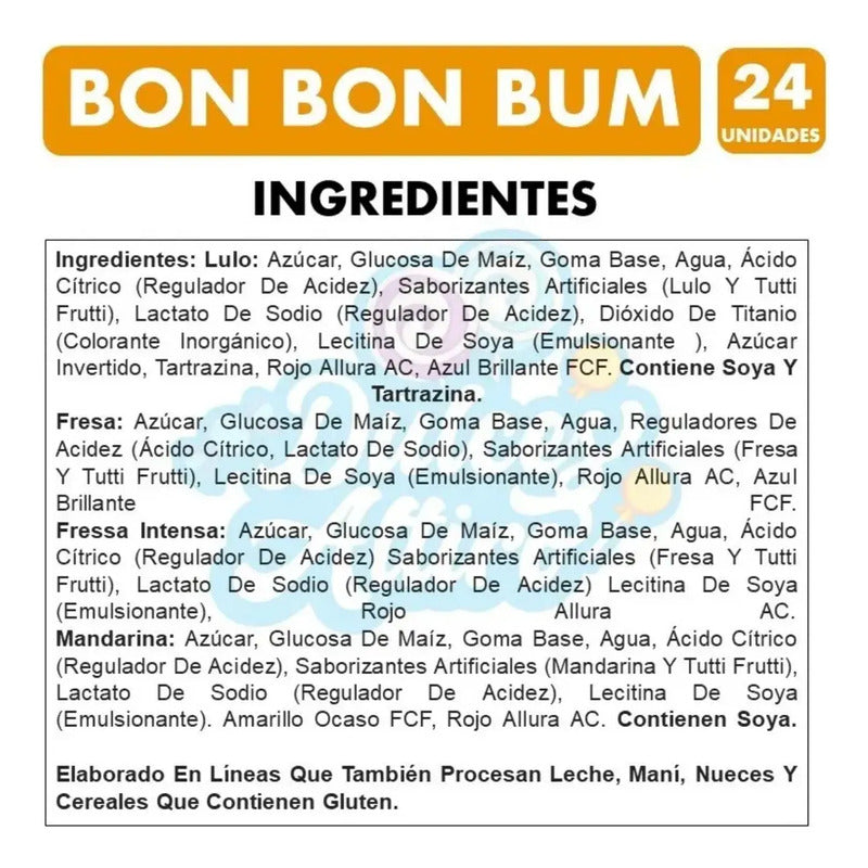 Coyac Bon Bon Bum Sabores Surtidos - Colombina (24 Unidades)