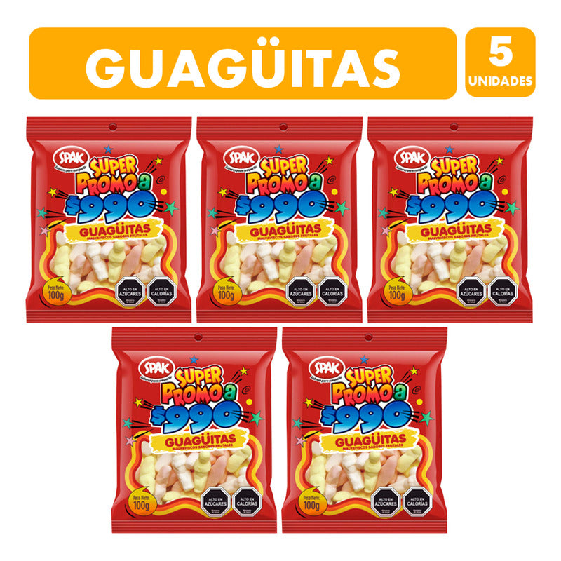 Marshmallows Guagüitas Sabores Frutales (pack De 5 Unidades)