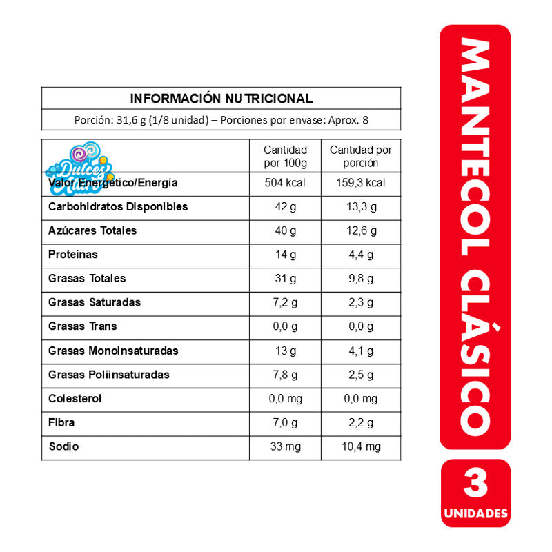 Mantecol Clásico - Sabor Maní Y Cacao Libre De Gluten (x3)