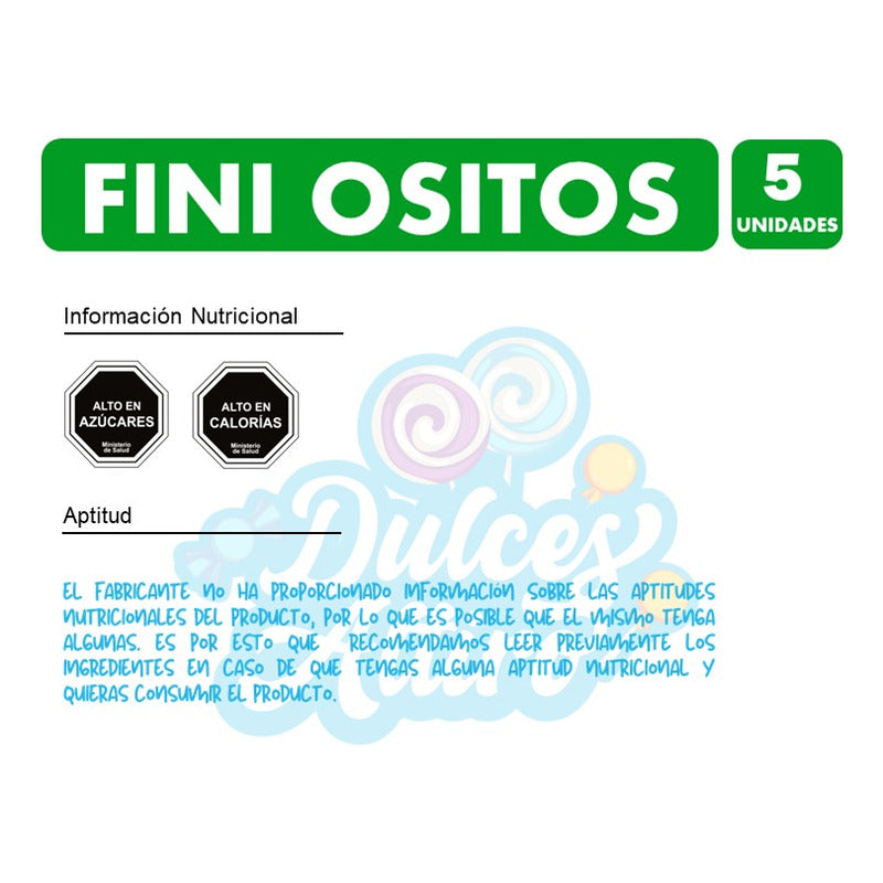 Gomitas Fini Forma De Ositos  Libre De Glúten (pack Con 5un)