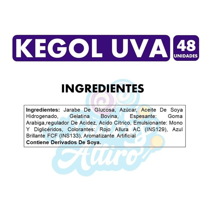 Caramelo Kegol Uva (caja Con 48 Unidades)