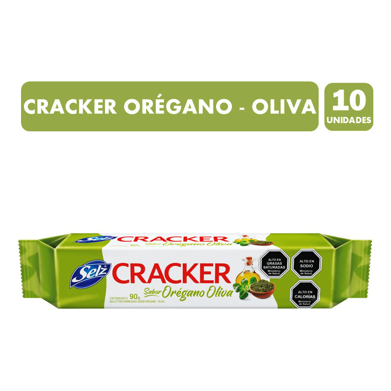 Galletas Cracker - Sabor Orégano Oliva (pack De 10 Unidades)
