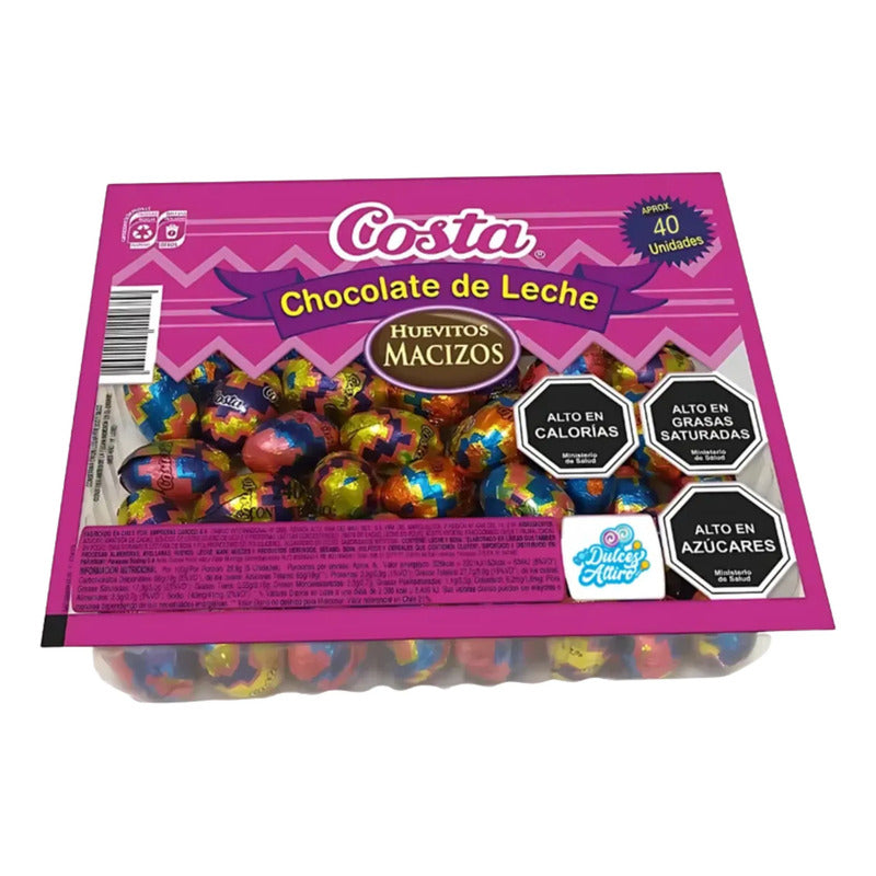 Huevitos De Pascua Costa Chocolate Macizo (bandeja 40uni)