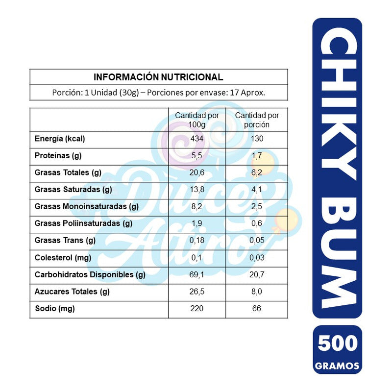 Galletas Sandwich Chiky Bum, Fruna - Paquete De 500gr (16u)