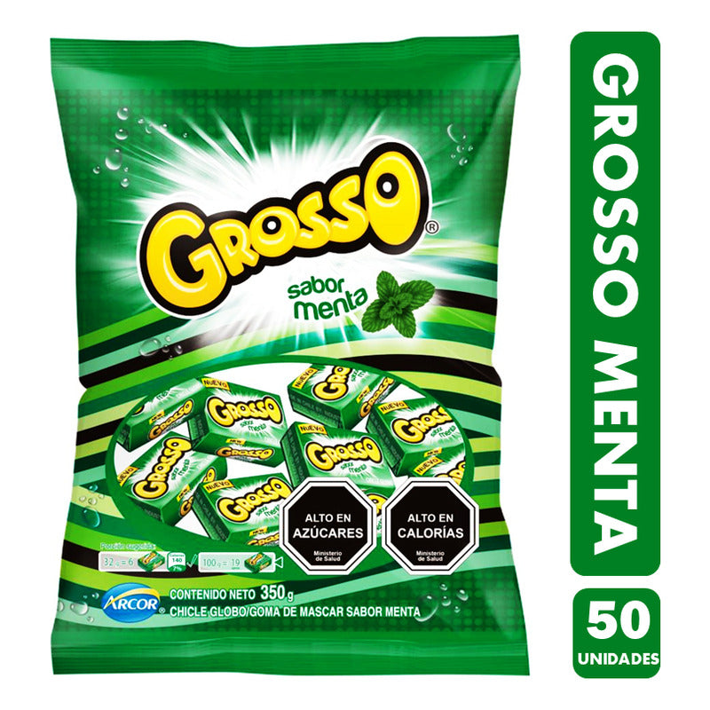 Chicle Grosso Sabor Menta De Arcor (contiene 50 Unidades)
