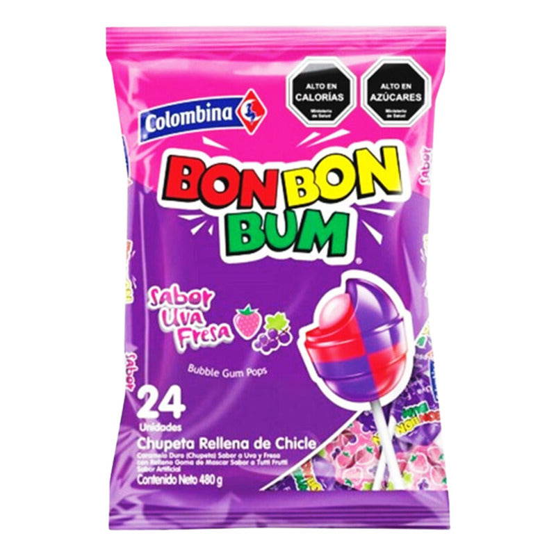 Bon Bon Bum Uva Fresa - Coyac - Pack De 3 Bolsas De 24un C/u