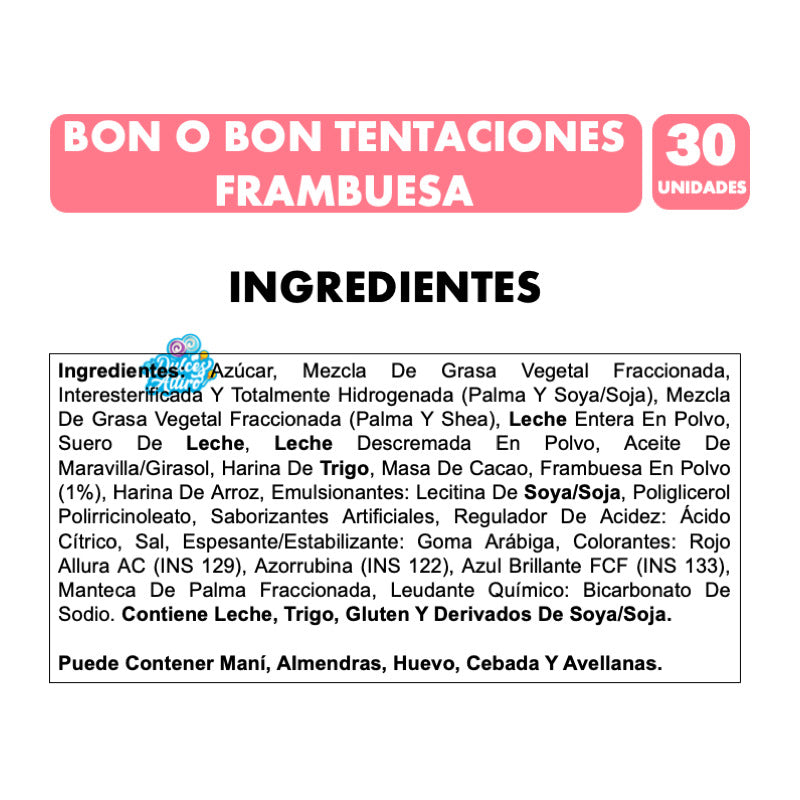 Bon O Bon Tentaciones Frambuesa -edición Especial (caja 30u)