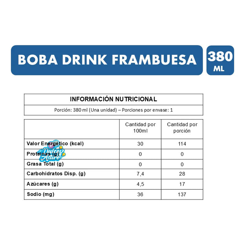 Boba Drink Bebida Con Pelotitas Explosivas - Sabor Frambuesa