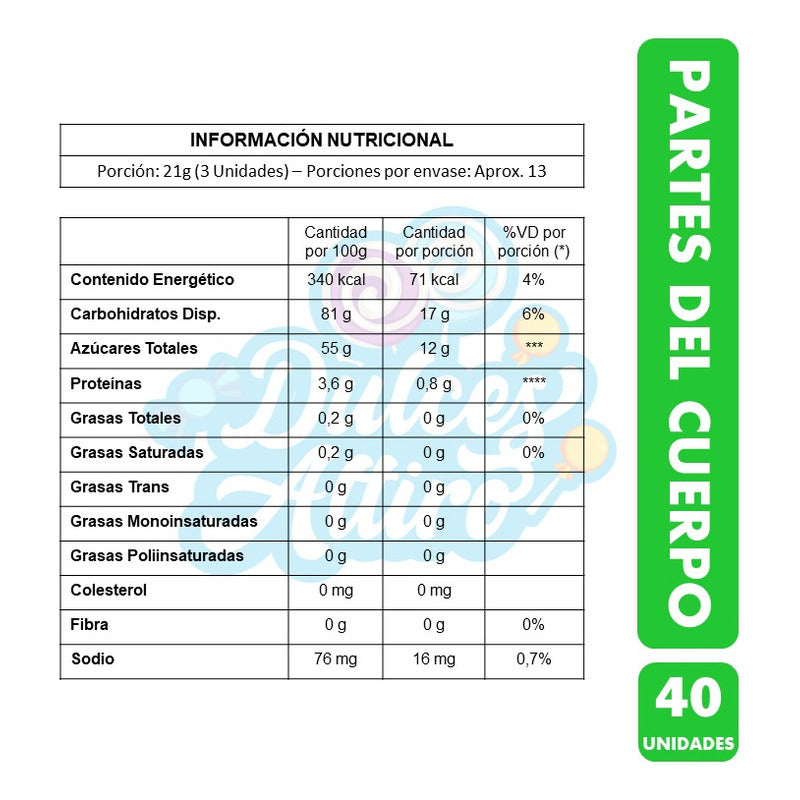 Gomitas Halloween -piecitos Y Otras Ambrosoli(bolsa De 280g)