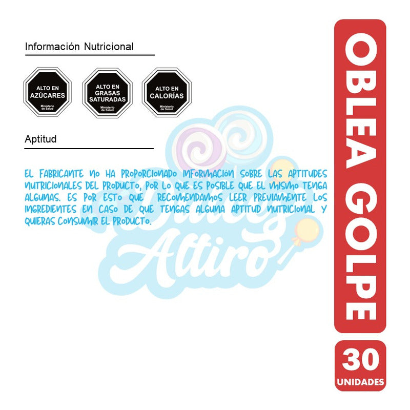 Golpe, Oblea Rellena De Arcor (caja Con 30 Unidades)