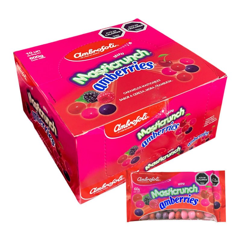 Amberries Masticrunch Masticables De Ambrosoli(caja Con 10u)