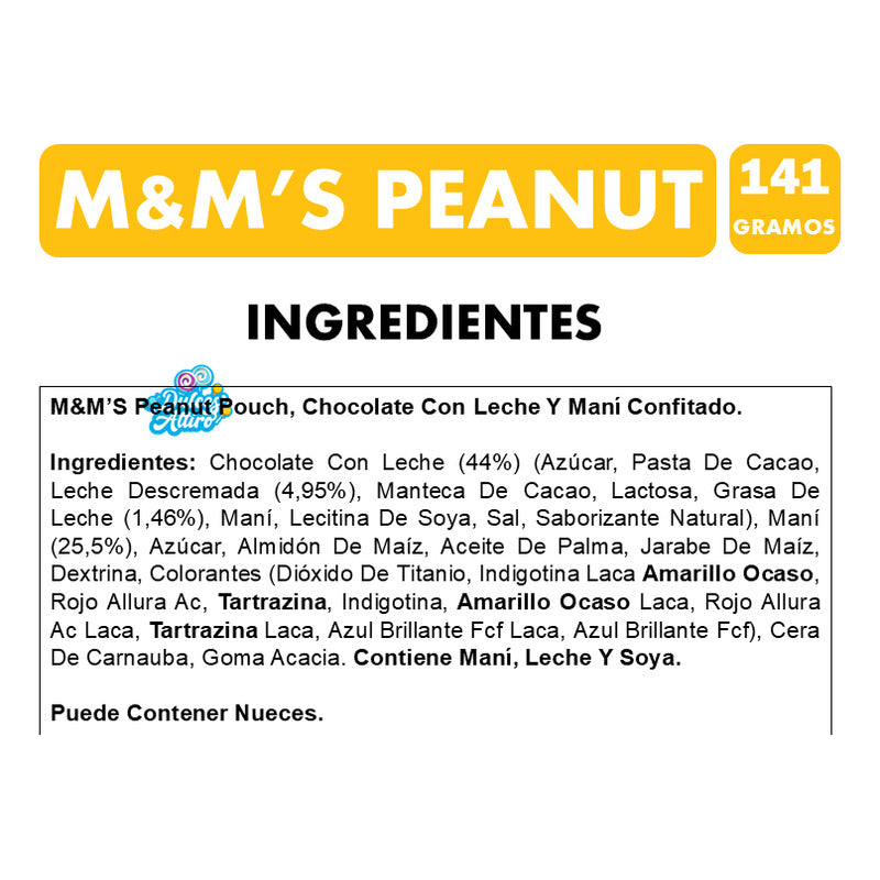 M&m Maní Importado Mars (bolsa Amarilla Con 141,8 Gramos)