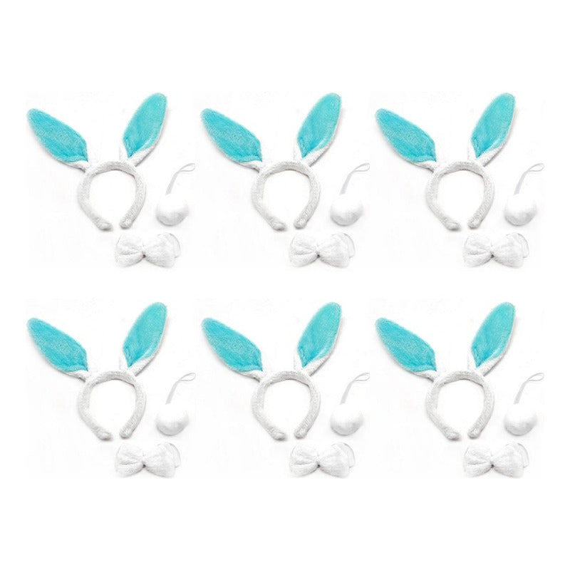Cintillo Orejas Y Corbatín De Pascua Para Niños (pack 6 Uni)