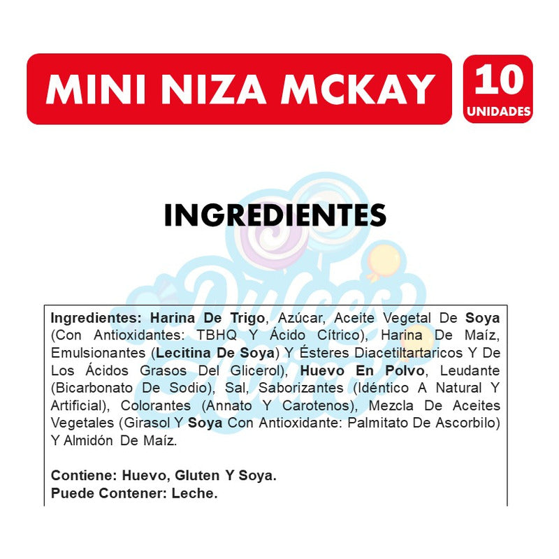 Niza Mini Galletas Para Colación De Mckay(pack Con 10 Uni)
