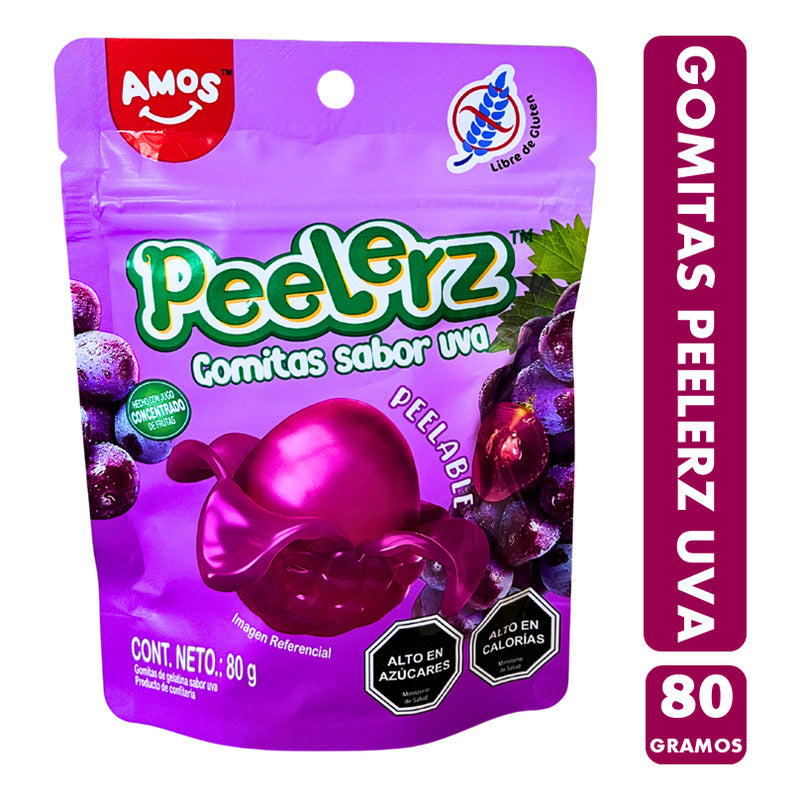 Gomitas Virales Peelerz Sabor Uva Pelables Sin Gluten