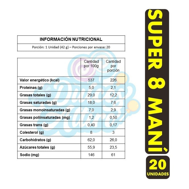 Super 8 2.0 Mani De Nestle (caja Con 20 Unidades)