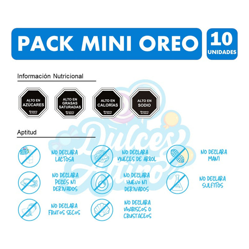 Galletas Mini Oreo, (para Colación) - Pack De 10 Unidades.