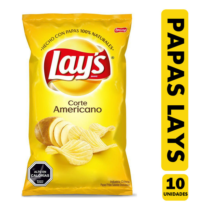Papas Fritas Lays Saladas (pack Con 10 Unidades)