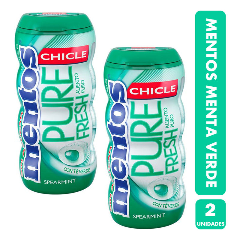 Chicle Mentos Sabor A Menta Verde - Sin Azúcar (pack Con 2u)