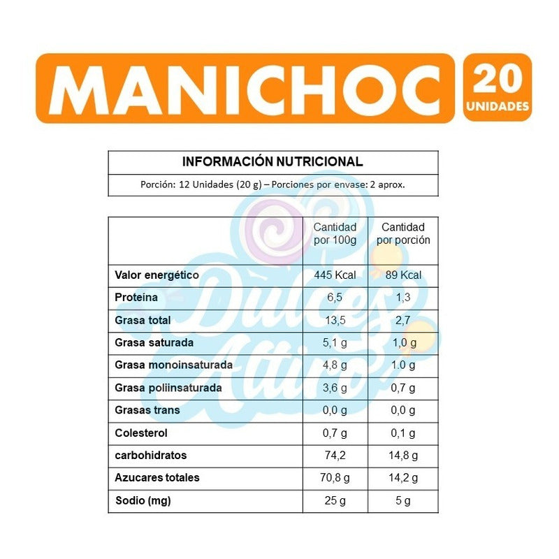 Manichoc - Golosina Especial Para Colación (pack Con 20 Un)