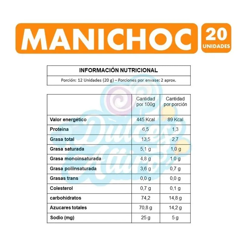Manichoc - Golosina Especial Para Colación (pack Con 20 Un)