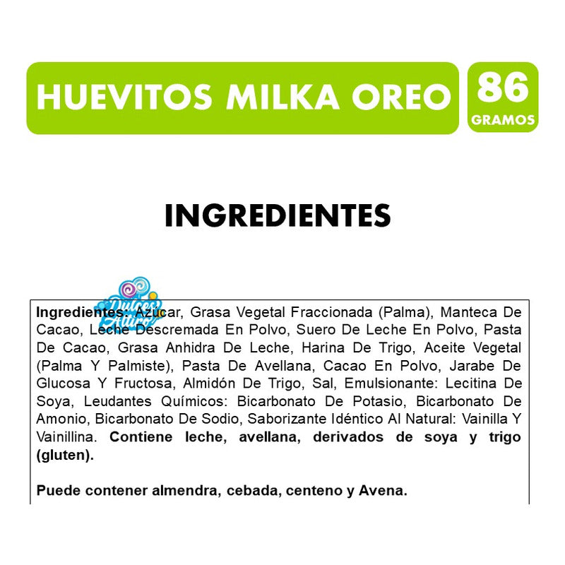 Chocolate Milka Relleno De Oreo - Huevos De Pascua (90 Gr)