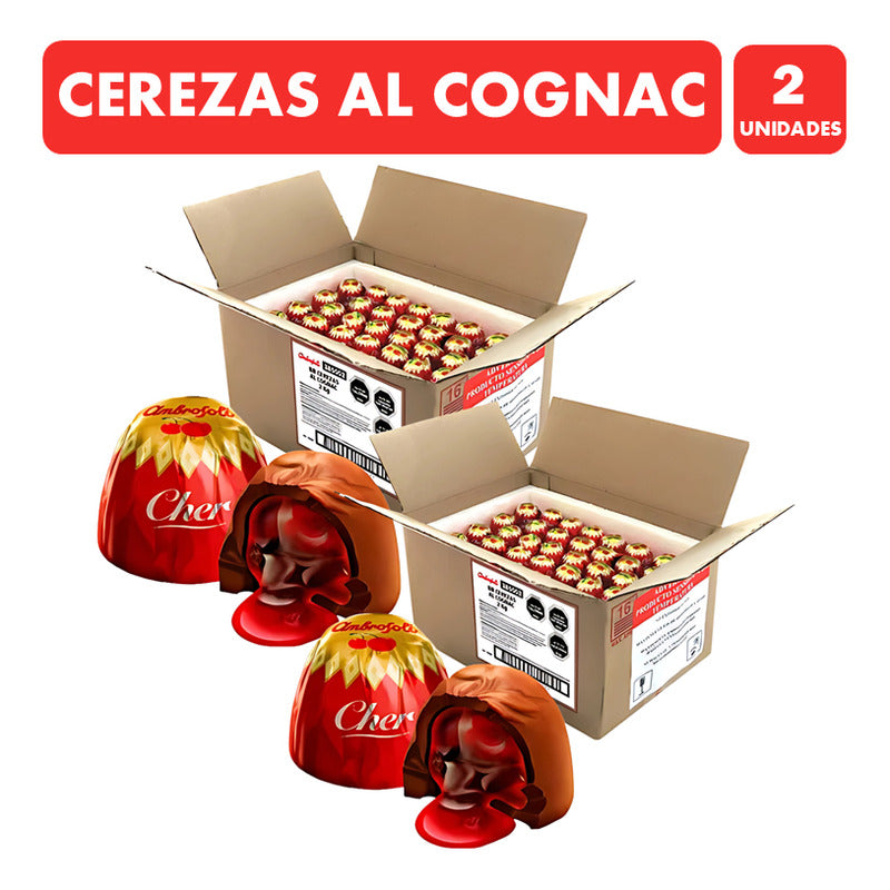 Caja Bombones Cerezas Cognac De Kilo Ambrosoli (pack 2 Un)