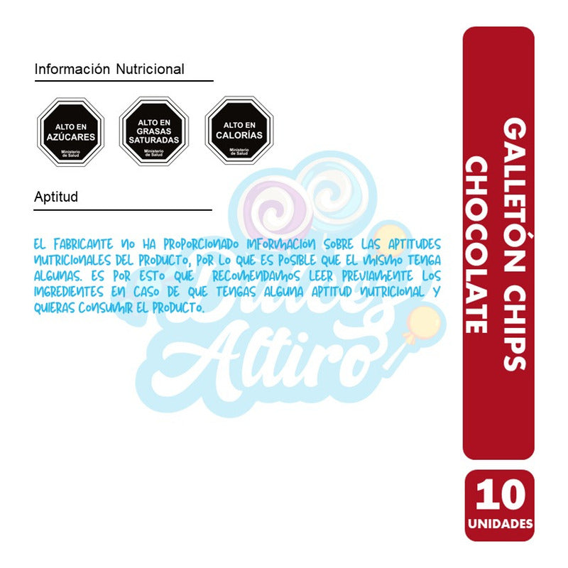 Pack De Galletón Chips Chocolate Nutra Bien (pack De 10 Un)