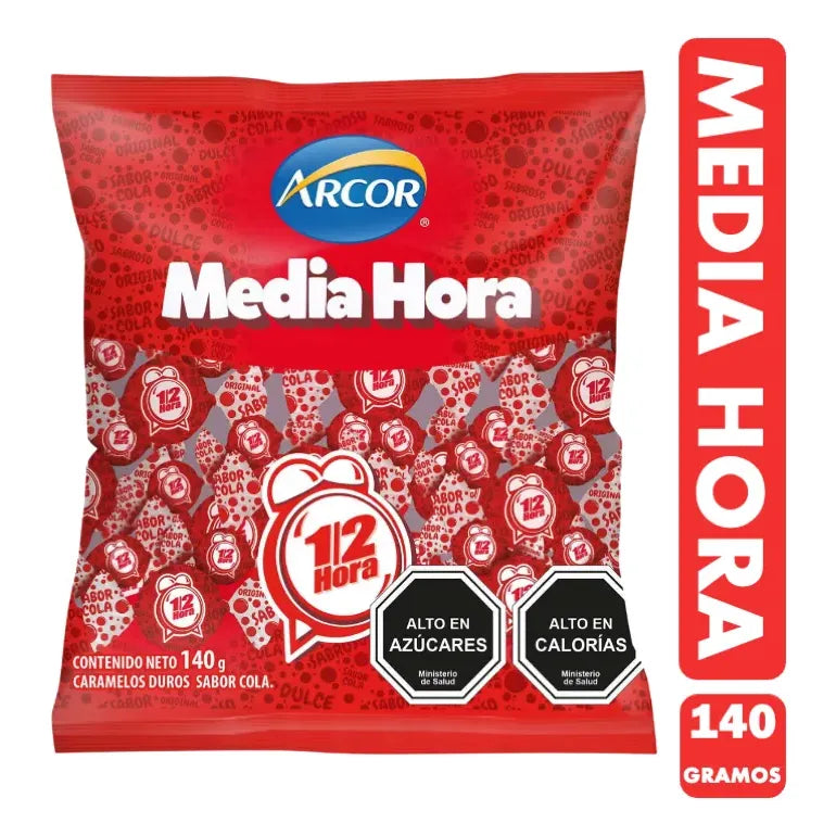 Caramelos Media Hora Sabor Cola De Arcor (bolsa 140 Gramos)