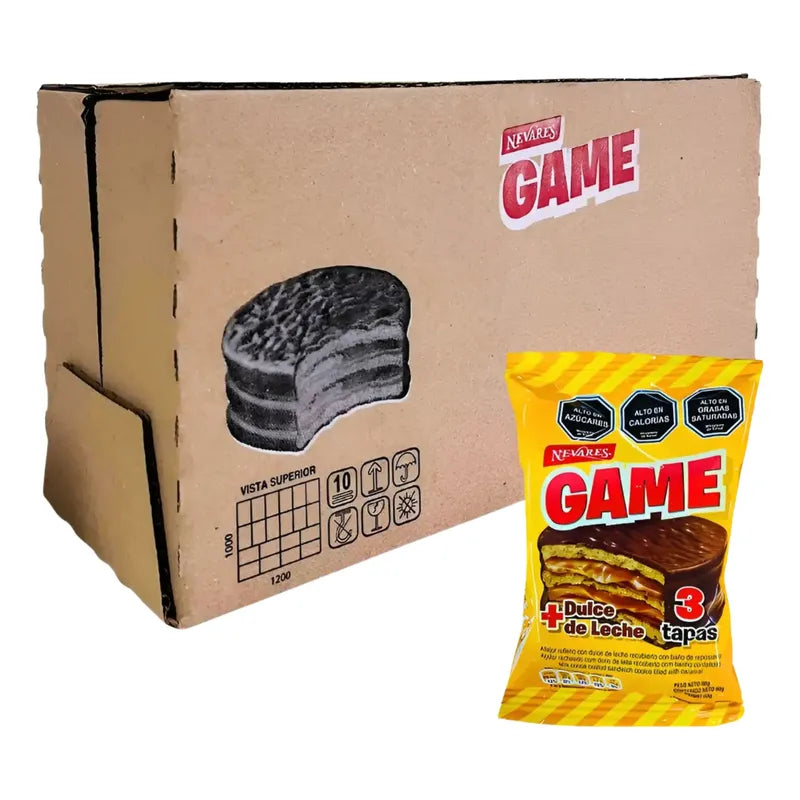 Alfajor Game De Chocolate Con Leche Caja X24 Unidades
