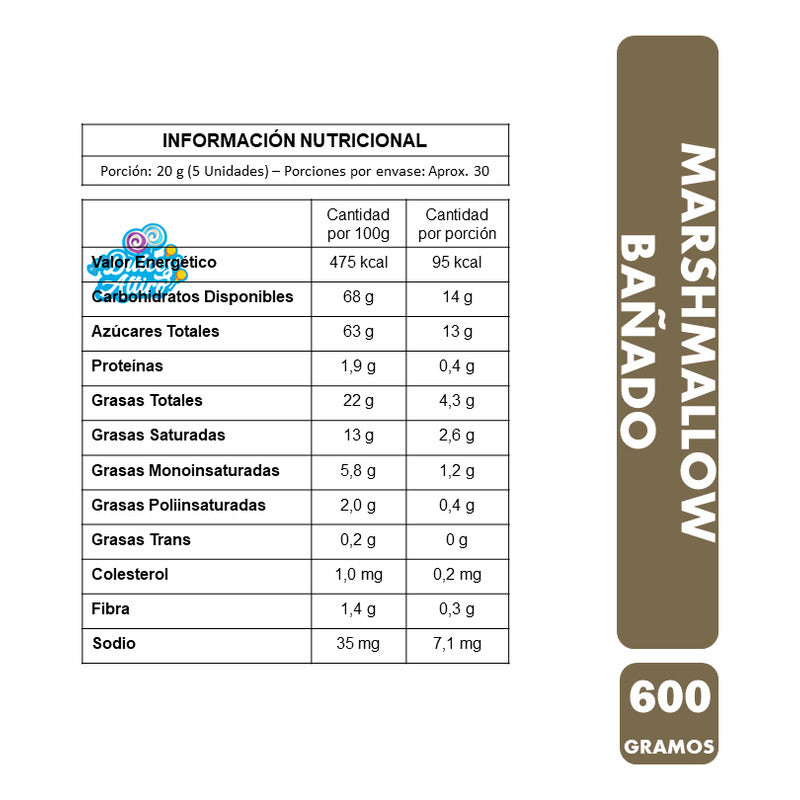 Marshmallows De Chocolate De Arcor (caja Con 600gr)