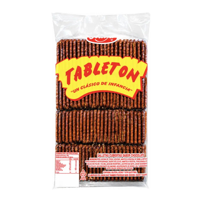 Tableton - Galletas Cubiertas Sabor Chocolate De Fruna 100un
