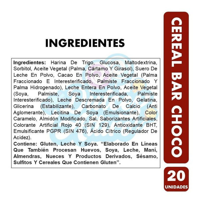 Cereal Bar Choco Cereal Display 20 Unidades 21 Gr