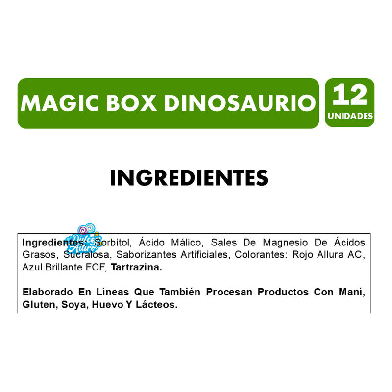 Juguetes Para Cumpleaños - Caja De 12 Dinosaurios Y Dulces