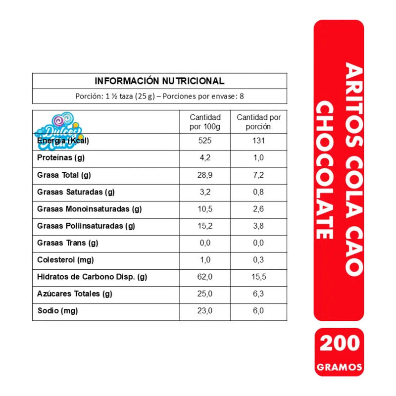 Aritos Horneados Marco Polo Sabor Cola Cao Chocolate (200 G)