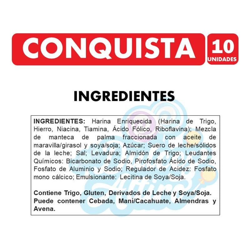 Galletas Conquista Para Colación De Arcor (pack Con 10uni)