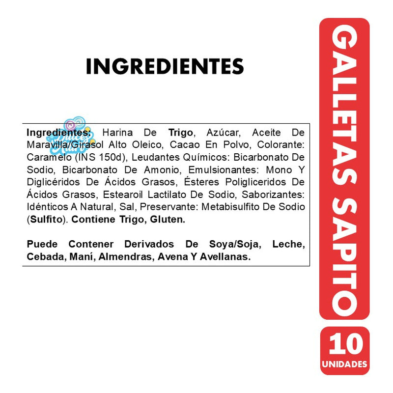 Galletas Sapito De Arcor, Para Colación - (pack De 10 Uni)