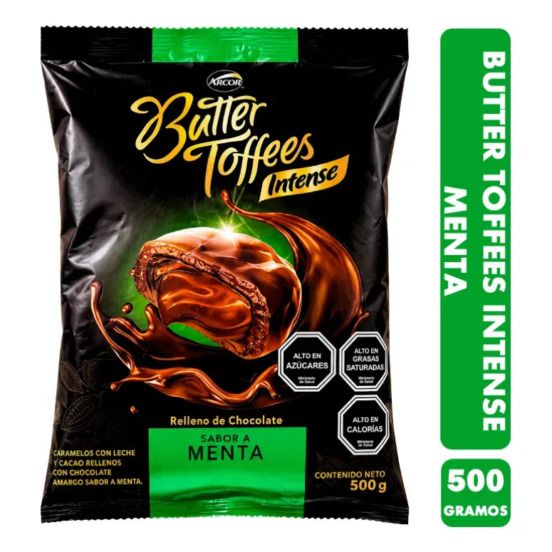 Caramelos Butter Toffees Intense Rellenos Sabor Menta