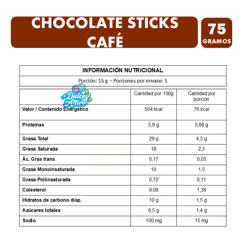 Chocolate Stick Café En Forma De Tubo Maitre Truffout (75g)