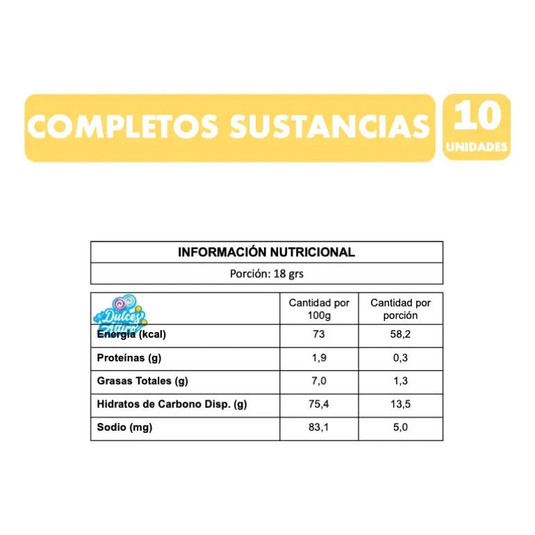 Completos De Sustancia Y Cuchufli Virales (bolsa Con 10 Uni)
