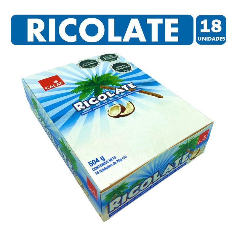 Ricolate Bañado En Chocolate Individual (caja Con 18 Uni)