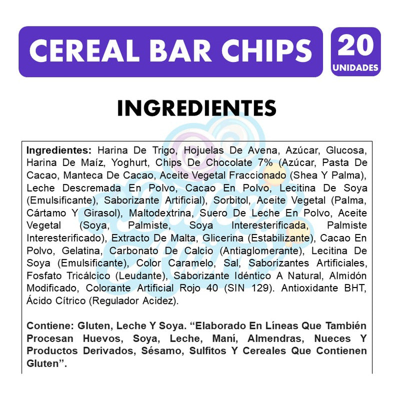 Barra De Ceral Bar Con Chips De Chocolate (caja Con 20un)