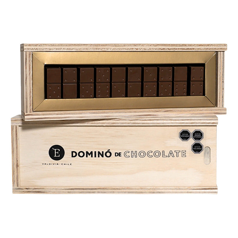 Chocolate Dominó Entrelagos Para Regalo En Caja De Madera