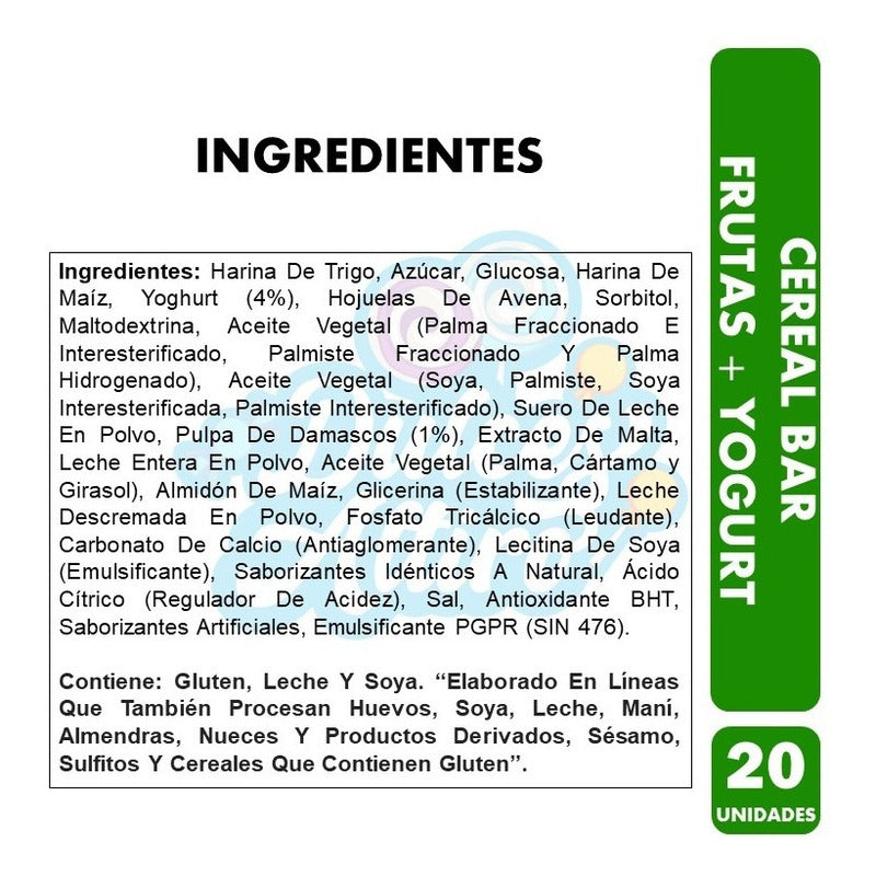 Cereal Bar Frutas+yogurt Display 20 Unidades 21 Gr